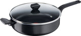 Tefal Easy Cook & Clean Pannenset - Koekenpannen 20/24/28cm + Wokpan 28cm + Hapjespan 28cm - Niet geschikt voor Inductie - Anti-aanbaklaag - Aluminium - Zwart