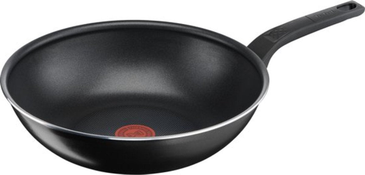 Tefal Easy Cook & Clean Pannenset - Koekenpannen 20/24/28cm + Wokpan 28cm + Hapjespan 28cm - Niet geschikt voor Inductie - Anti-aanbaklaag - Aluminium - Zwart