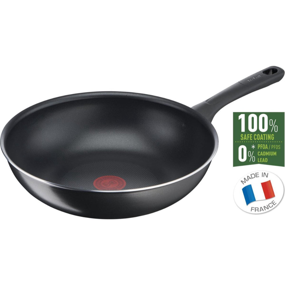 Tefal Day by Day Wokpan Ø28cm - Niet geschikt voor Inductie - Anti-aanbaklaag - Aluminium - Zwart