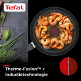 Tefal Hard Titanium Pro Pannenset - Koekenpannen Ø20/24/28cm + Wokpan Ø28cm - Zwart