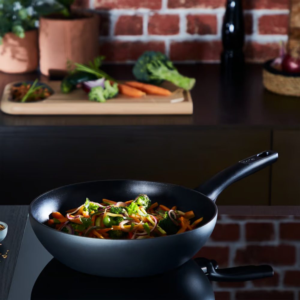 Tefal Ultimate Pannenset - Koekenpannen Ø24/28cm + Wokpan Ø28cm - Inductie - Aluminium - Zwart