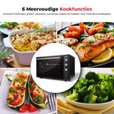 SOGO Vrijstaande Oven XXL - 70 Liter - 1840W - met Bakplaat, Grill en Spit