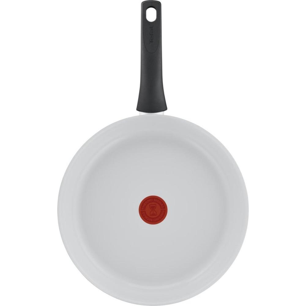 Tefal Ceramic Control Pannenset - Koekenpannen Ø24/28cm + Wokpan Ø28cm - Inductie - Aluminium - Wit