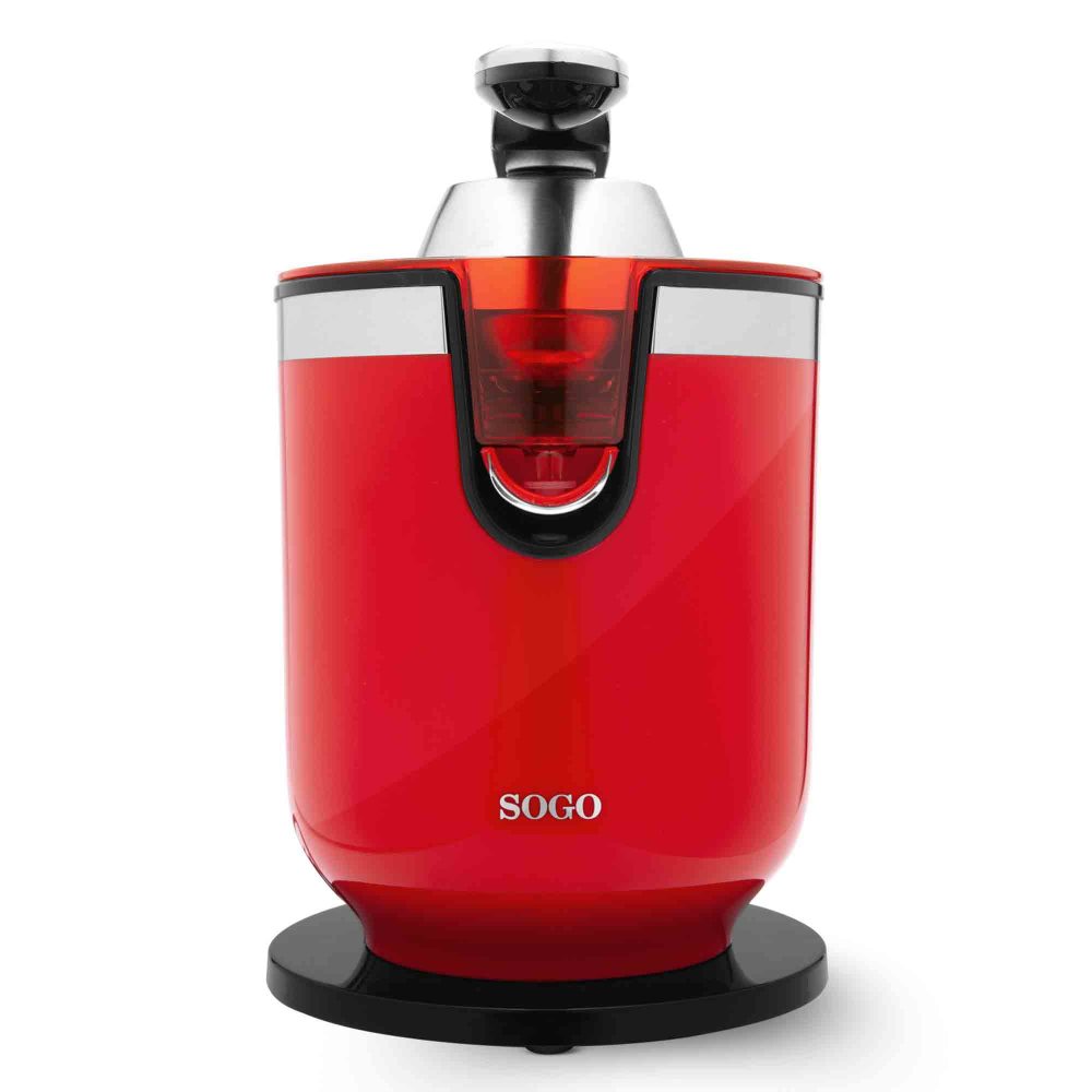 SOGO Elektrische Citruspers - Sinaasappelpers - 0.6 Liter - RVS - 300W - Rood