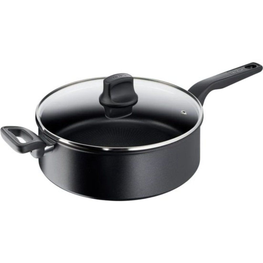 Tefal Hard Titanium Pro Pannenset - Koekenpannen Ø20/24/28cm + Wokpan Ø28cm + Hapjespan Ø28cm