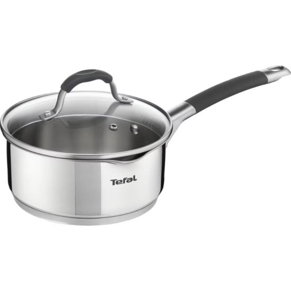 Tefal Illico Steelpan met Deksel - 1.7 liter - Ø18cm - Inductie - Schenktuiten & Stoomgaatjes - RVS - Zilver