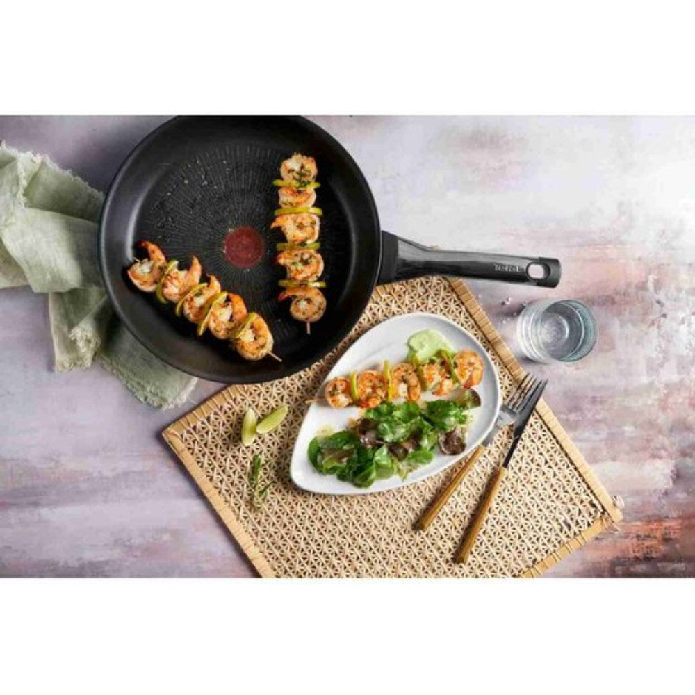 Tefal Excellence Pannenset - Koekenpannen Ø20/24/28cm + Wokpan Ø28cm - Inductie - Aluminium - Zwart