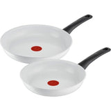 Tefal Ceramic Control Koekenpannenset - Ø24/28cm - Aluminium - Inductie - Wit