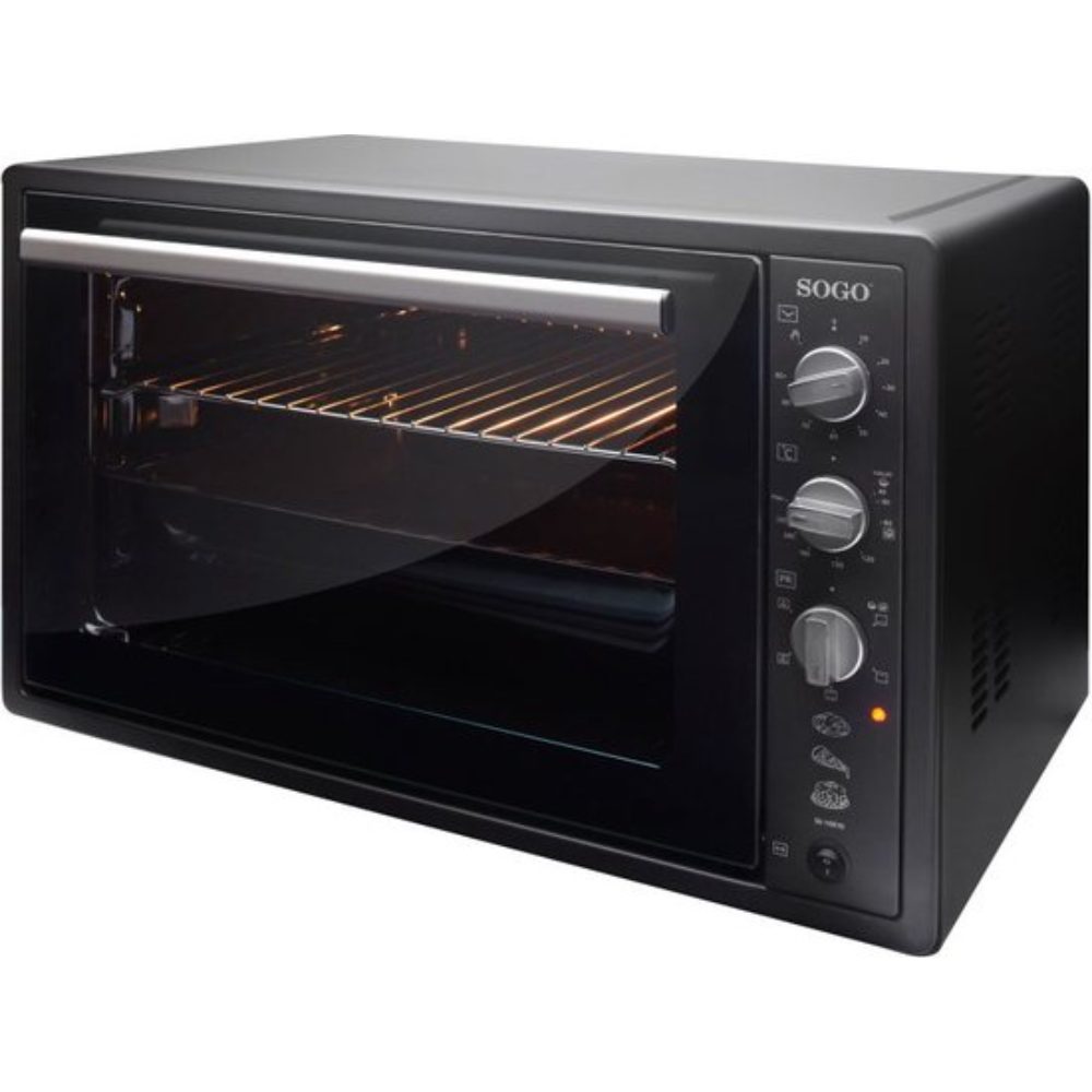 SOGO Vrijstaande Oven XXL - 70 Liter - 1840W - met Bakplaat, Grill en Spit