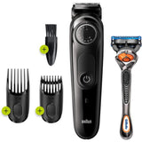 Braun BT3242 - Baardtrimmer - 2 Opzetstukken - 1 Reinigingsborsteltje - 1 Gilette Scheermes - 39 Precisie Standen - Zwart