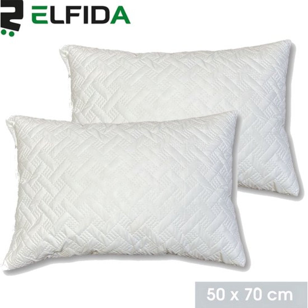 Elfida Set van 2 Traagschuim Hoofdkussens - Memory Foam