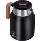 MPM Waterkoker met Temperatuur Instellingen - 1.5 Liter - Retro Woodlook - RVS