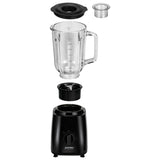 MPM Blender met Glazen Kan 1,5 Liter en RVS Messen - Puls-functie - 750W - Zwart