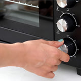 DCG Vrijstaande Oven XXL - 80 liter - 2800 Watt - Hetelucht - Met Bakplaat en Grillplaat - tot 230°C - Timer - Zwart
