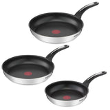 Tefal Emotion Pannenset - Koekenpannen - Ø20/24/28cm - Inductie - RVS