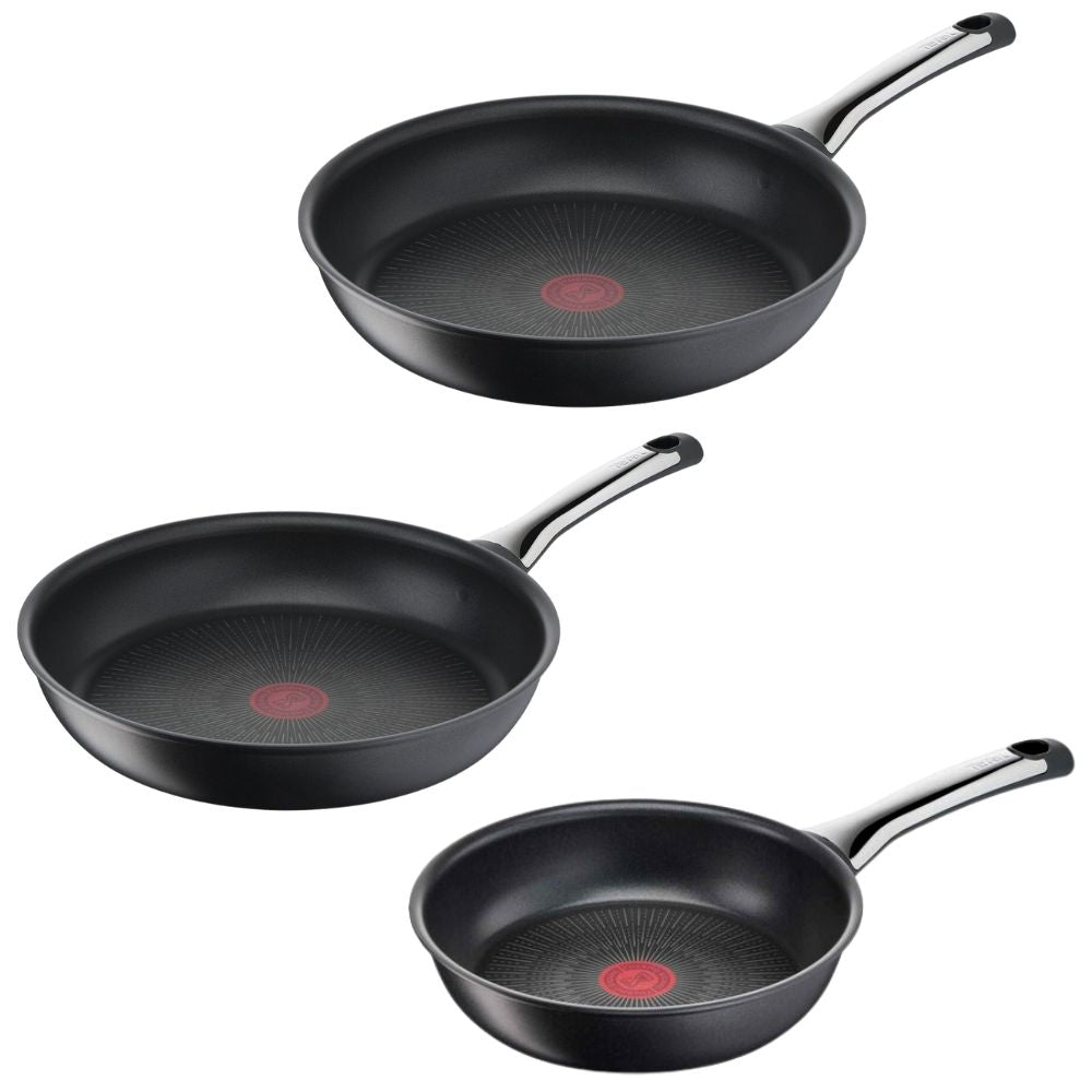 Tefal Excellence Pannenset - Set van 3 Koekenpannen - Ø20/24/28cm - Inductie - Zwart