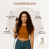 SOGO Airstyler - Multistyler - Föhnborstel - Krultang - 6-in-1 Stylingtool - Temperatuurinstellingen - Ionic-functie - 1400W - Zwart/Goud