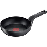 Tefal Hard Titanium Pro Pannenset - Koekenpannen - Ø24/28cm - Inductie - Zwart