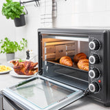 MPM Vrijstaande Elektrische Oven met Accessoires - 45 Liter - 2000W - Zwart