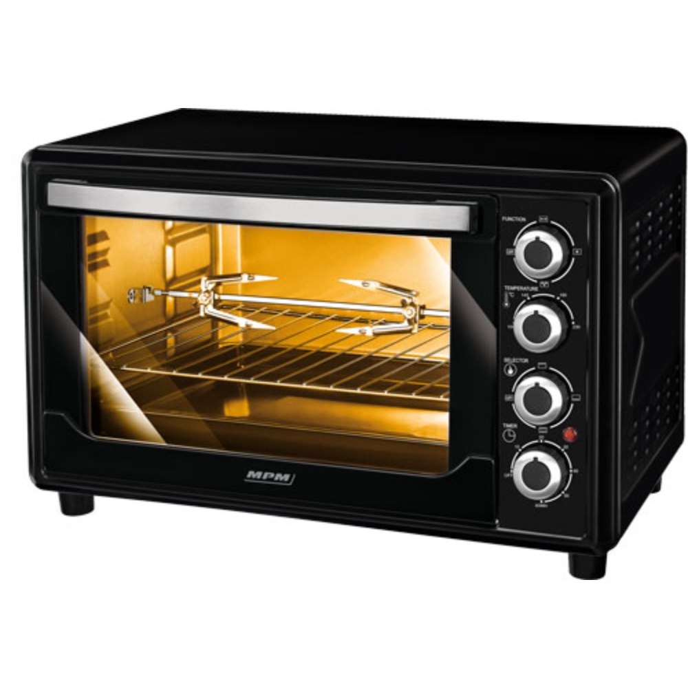 MPM Vrijstaande Elektrische Oven met Accessoires - 45 Liter - 2000W - Zwart