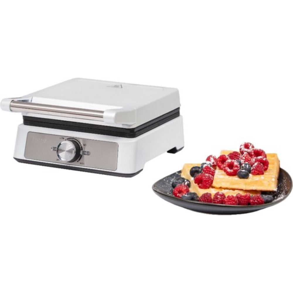 MPM Wafelijzer - Wafelmaker voor 2 wafels - Anti aanbaklaag - Temperatuurregeling - 1600W Dealvolution