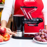 MPM Slowjuicer met Pulpreservoir - Groenten en Fruitpers - BPA-vrij - 450W - Zwart