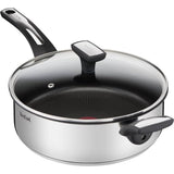 Tefal Emotion Hapjespan - Met Deksel - Inductie - RVS - Temperatuursensor - 26cm Dealvolution