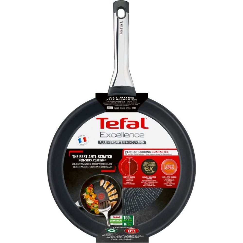 Tefal Excellence Pannenset - Set van 3 Koekenpannen - Ø20/24/26cm - Inductie - Zwart Dealvolution