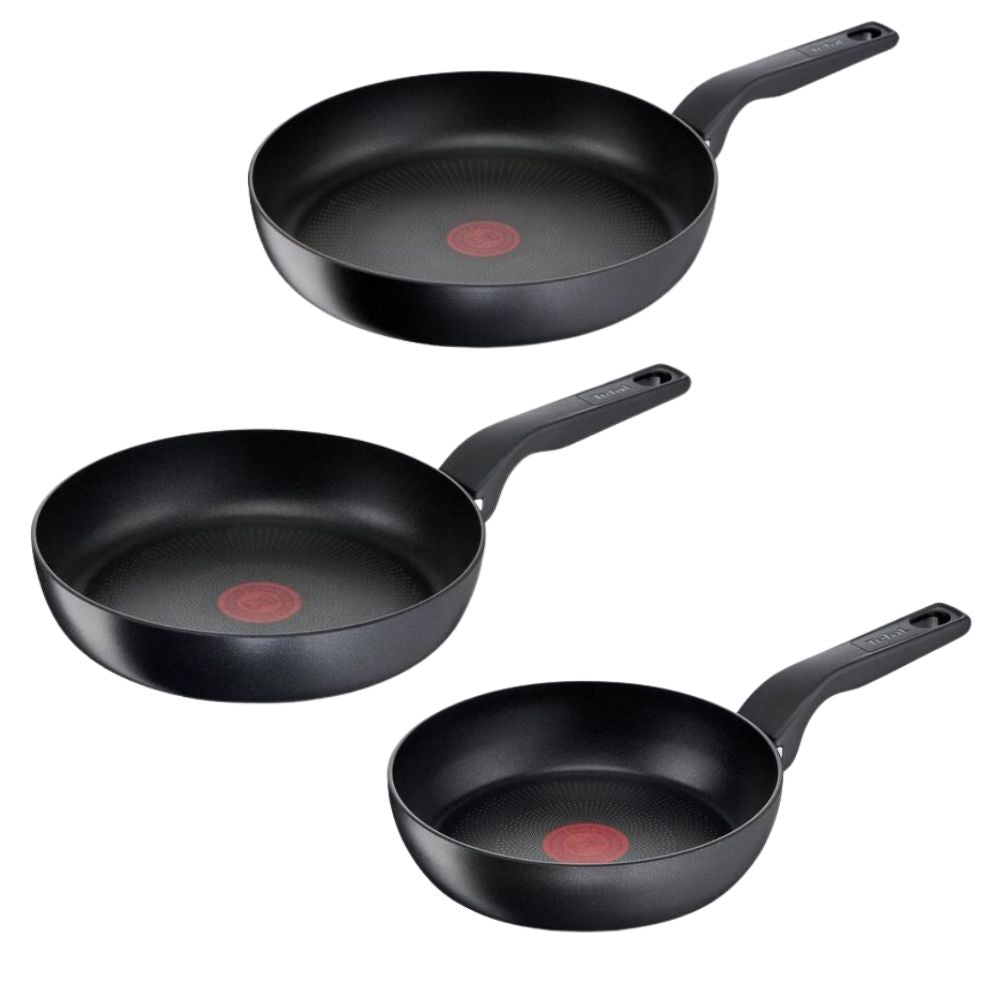 Tefal Hard Titanium Pro Pannenset - Koekenpannen - Ø20/24/28cm - Inductie - Zwart