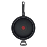 Tefal Hard Titanium Pro Hapjespan met Deksel - Ø28cm - Inductie - Aluminium - Zwart