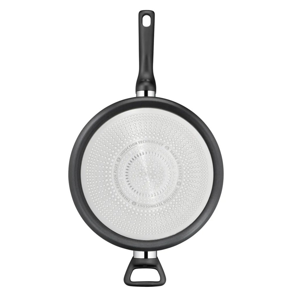 Tefal Hard Titanium Pro Hapjespan met Deksel - Ø28cm - Inductie - Aluminium - Zwart