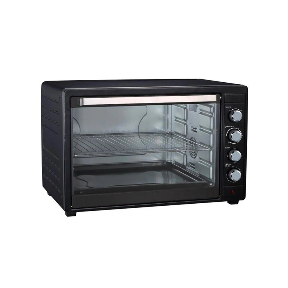 DCG Vrijstaande Oven XXL - 80 liter - 2800 Watt - Hetelucht - Met Bakplaat en Grillplaat - tot 230°C - Timer - Zwart