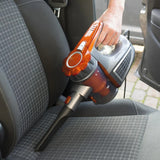 DCG Lichtgewicht Zakloze Steelstofzuiger met Kruimeldief - Telescopische Stofzuiger zonder Zak 600W - HEPA Filter - Oranje/Grijs