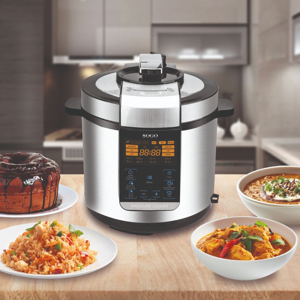 SOGO Multicooker - 17 Kookfuncties - 6 Liter - Rijstkoker - Stoomkoker - Zilver