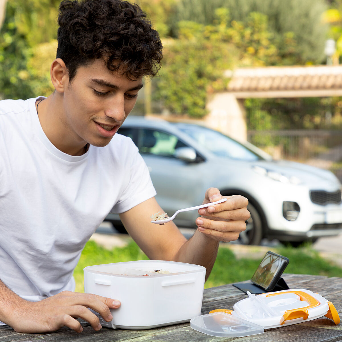 InnovaGoods Elektrische Lunchbox voor Auto's - 2 Compartimenten.