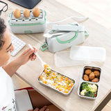 InnovaGoods Elektrische Stoomlunchbox - 2 Compartimenten.