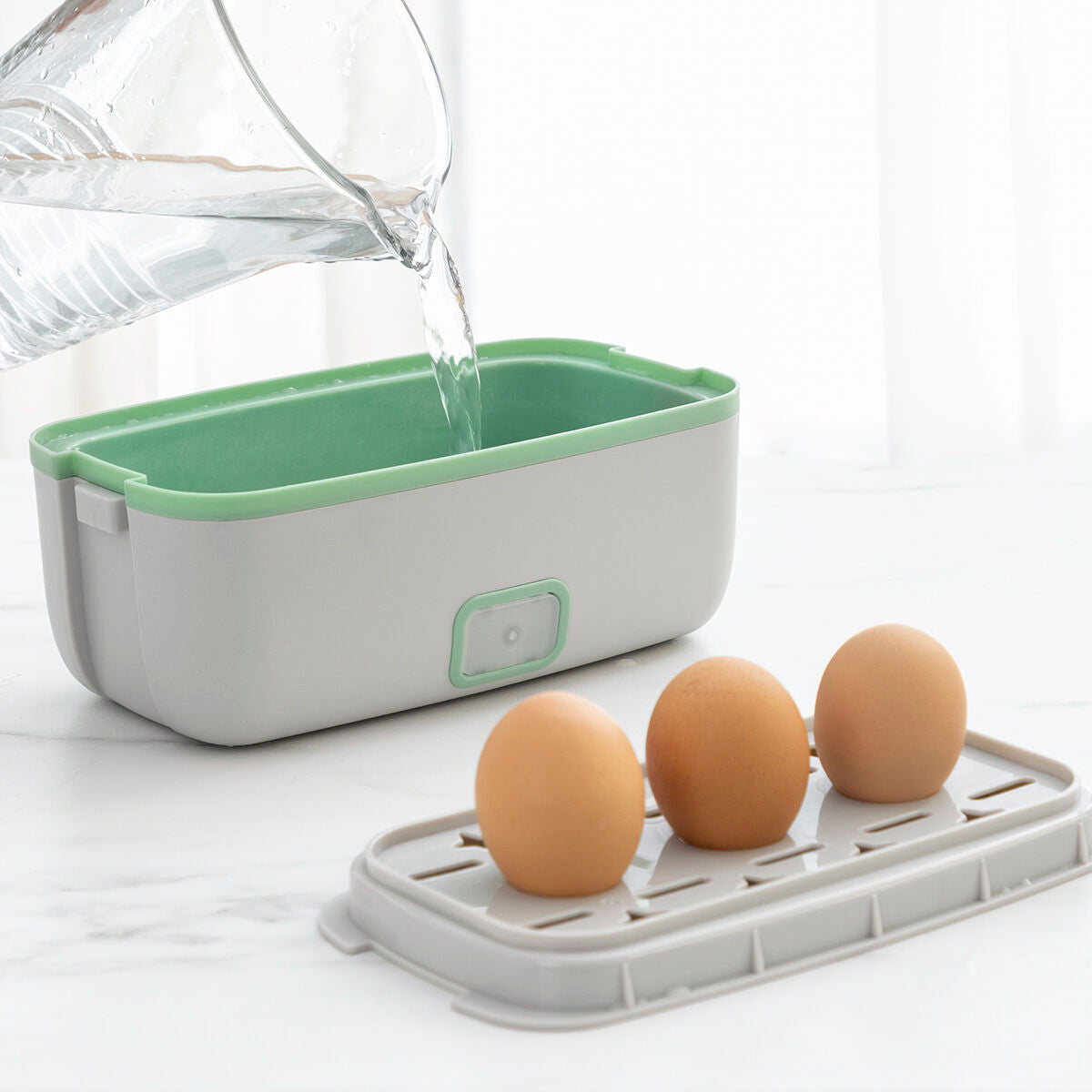 InnovaGoods Elektrische Stoomlunchbox - 2 Compartimenten.