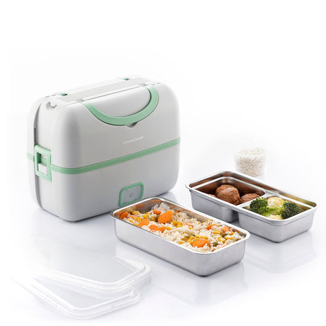 InnovaGoods Elektrische Stoomlunchbox - 2 Compartimenten.