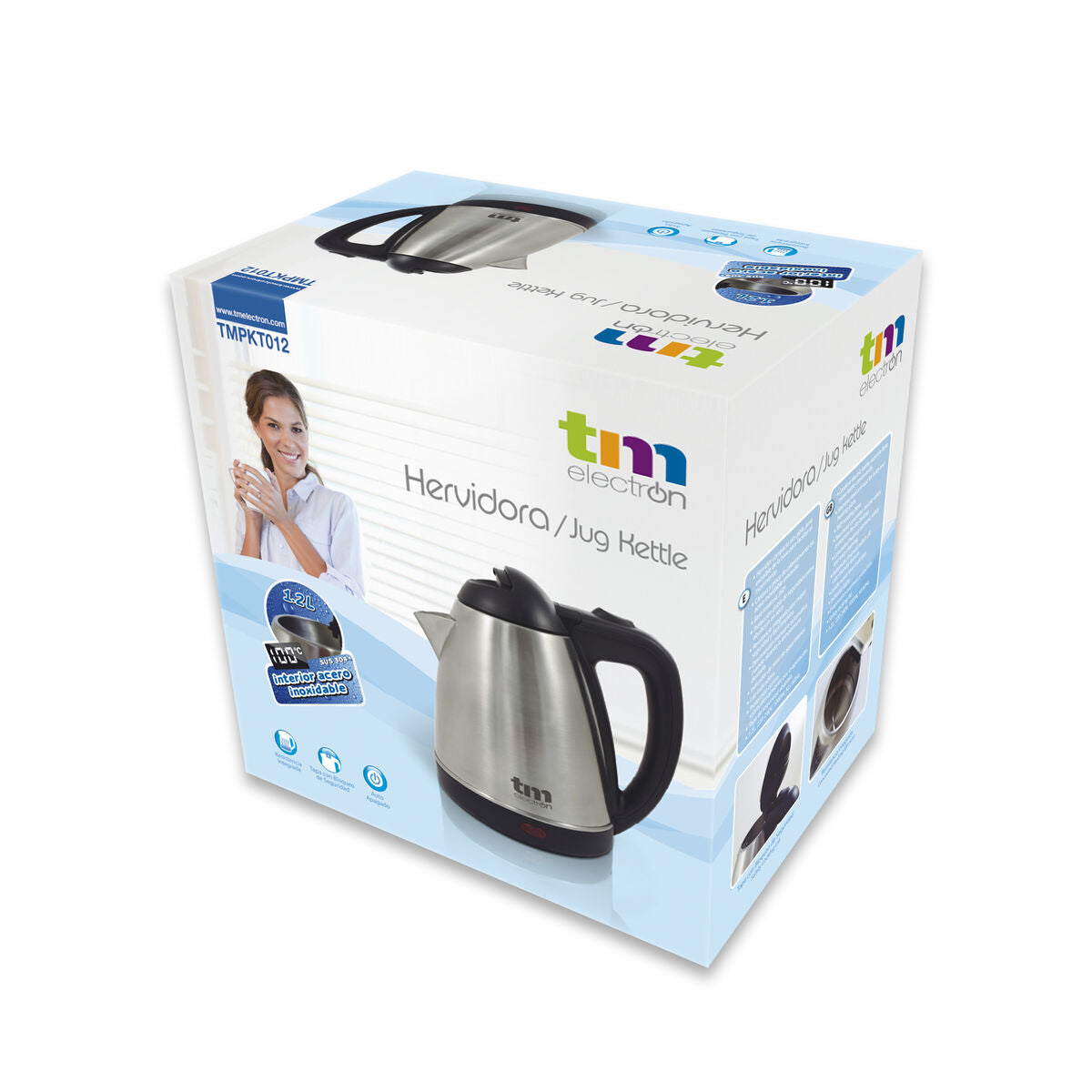 TM Electron Waterkoker - RVS - 1,2L - 1000W.