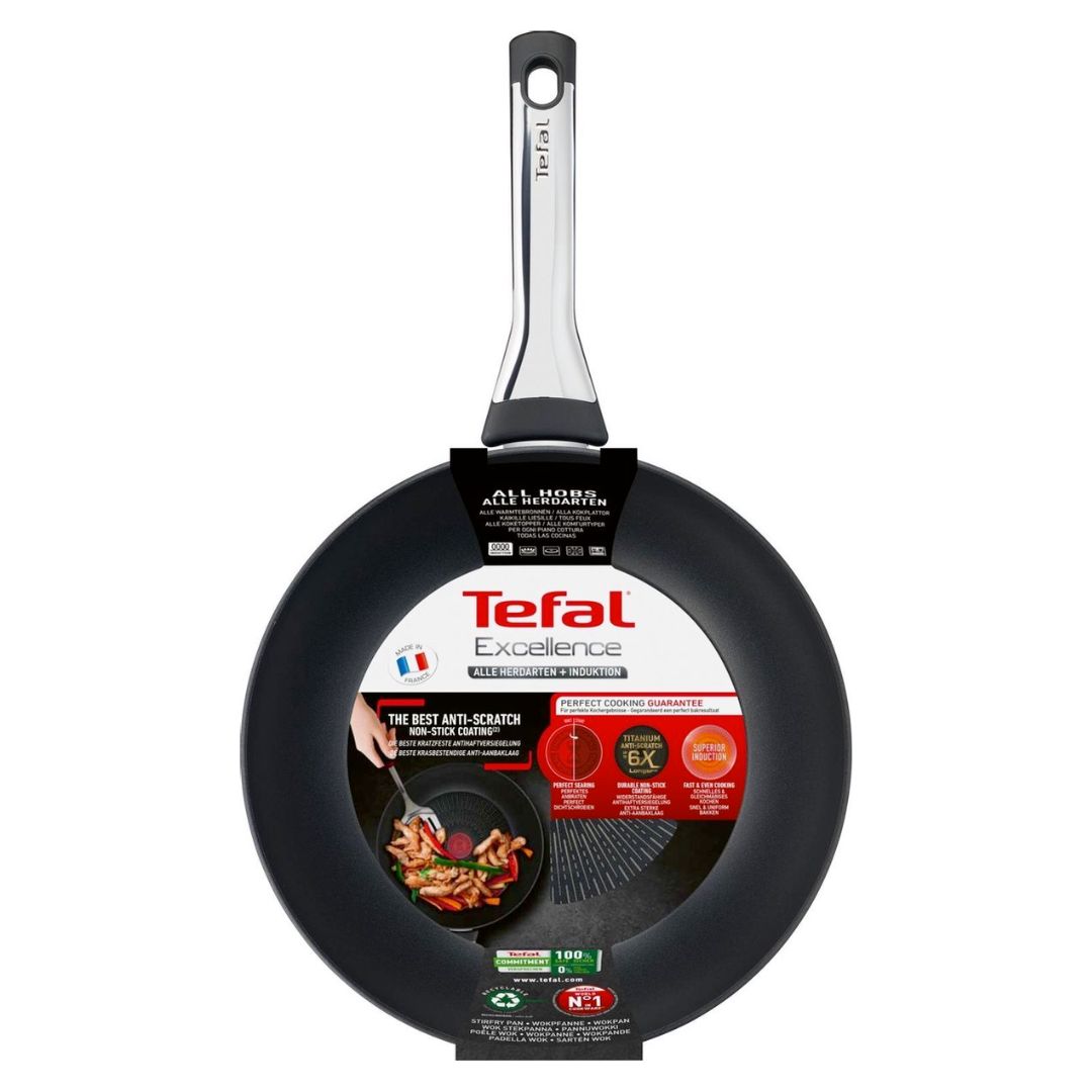 Tefal Excellence Wokpan - Inductie - Titanium - 28cm.